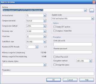 7-Zip Compress settings